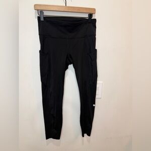 Black Lululemon Fast & Free 7/8 Tights